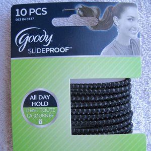 10 Black 2013 Goody Ouchless Stay Put Ponytailer Hair Bands No Metal Elastics W